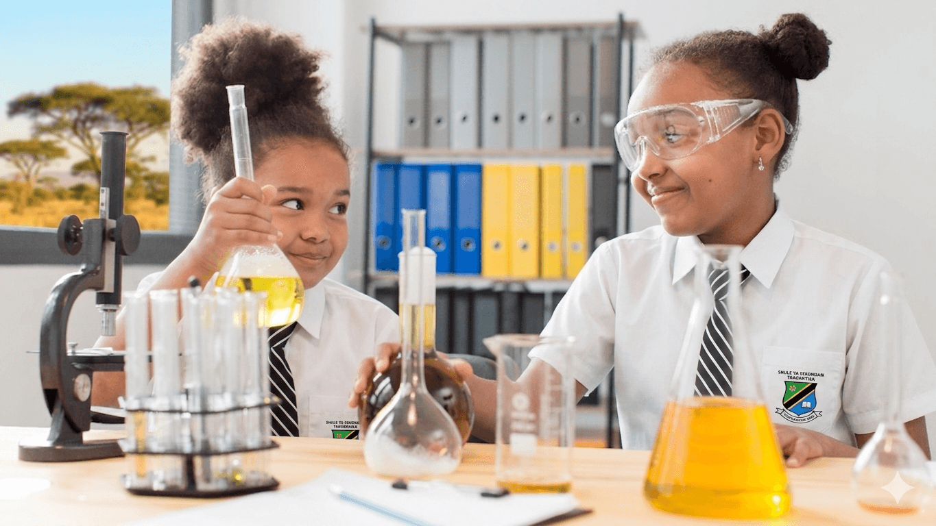 students in the lab